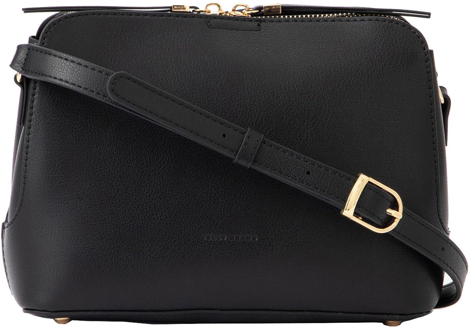 

Jellybeans Metal Accent Zipper Shoulder Bag 18400003 Women s Black