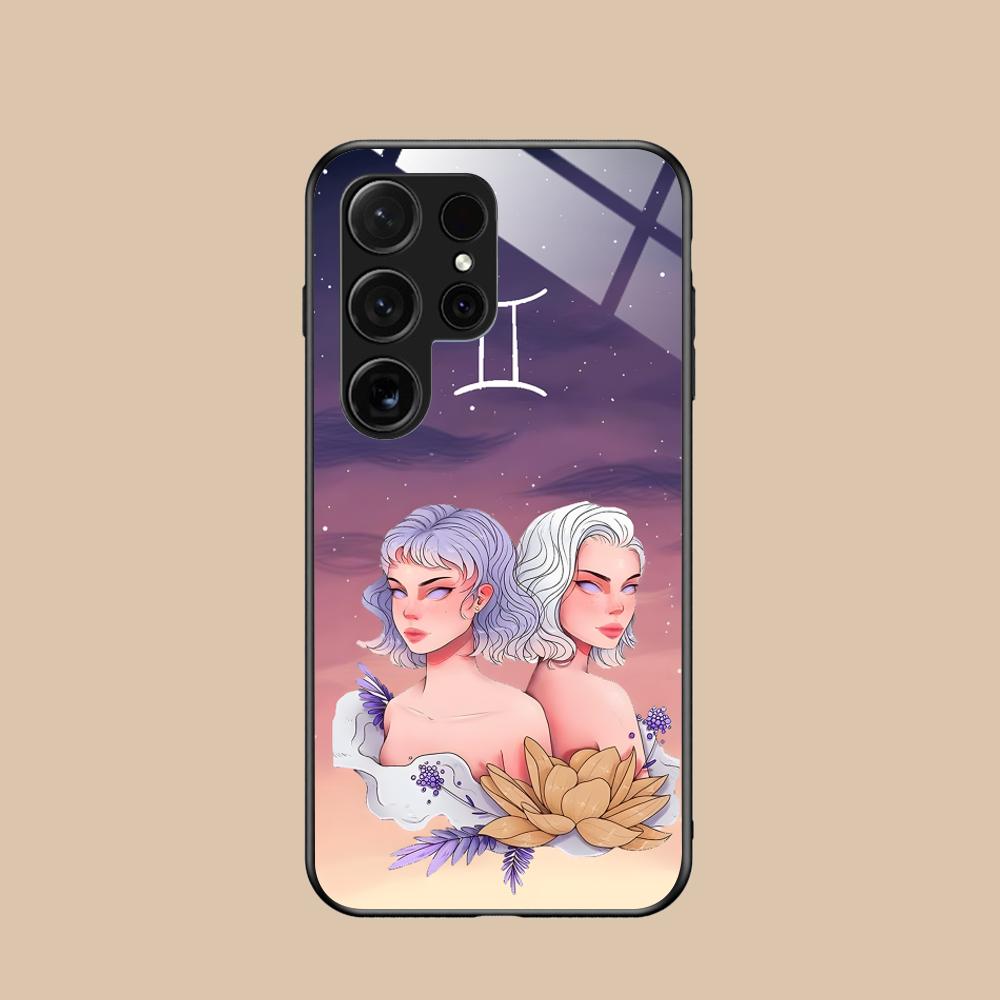 

Знак зодіаку Близнюки Чохол для мобільного телефону для Samsung Galaxy A56 55 54 53 52 51 36 35 34 23 16 15 5G Скляний Кольоровий Чохол Galaxy A52s 5G