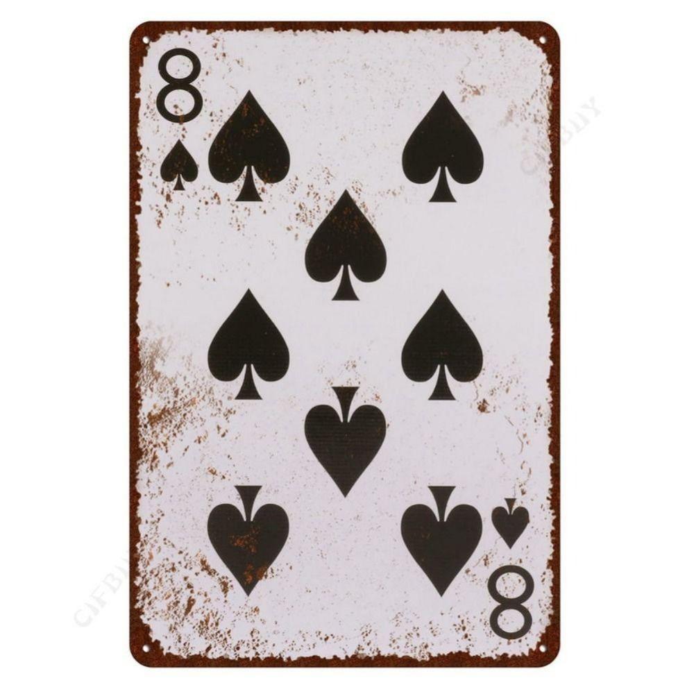 

Плакат с игральной картой на стене, металлическая табличка 20x30см