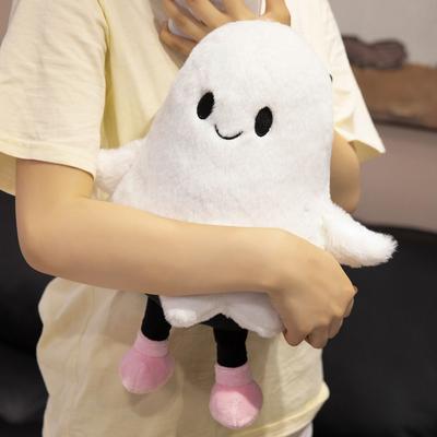 Interactive Little Ghost Plush Doll Fluffy Holloween Ghost Pillow  Birthday Parties