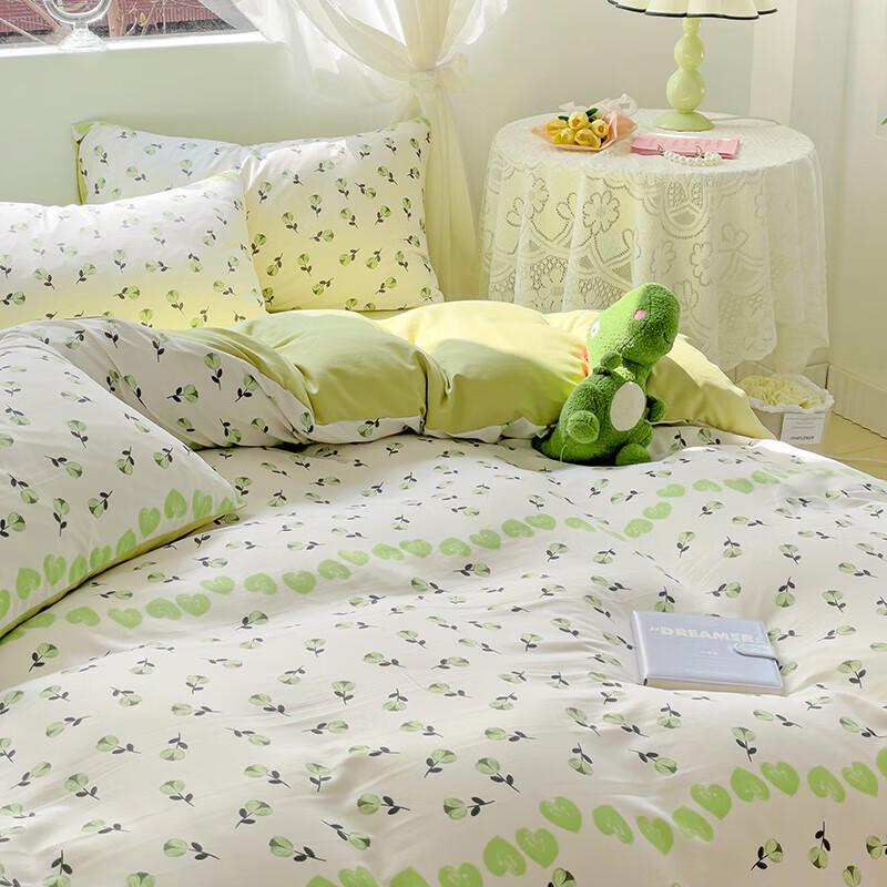 Langsha Wrinkled Washed Cotton 4-Piece Bedding Set