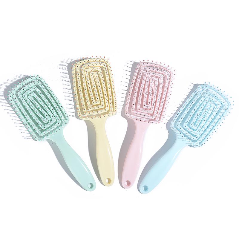 

Dual-Use U-Shaped Curved Comb for Wet/Dry Styling & Fluffy Curls светло-зеленый