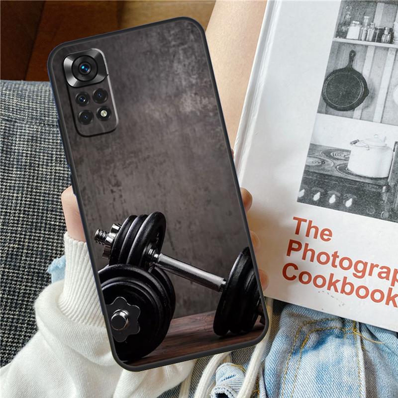 Bodybuilding Gym Fitness Phone Case For Redmi Note 10 9 8 11 12 Pro 9S 10S 11S 12S Cover For Redmi 12 12C 9C 10C 13C