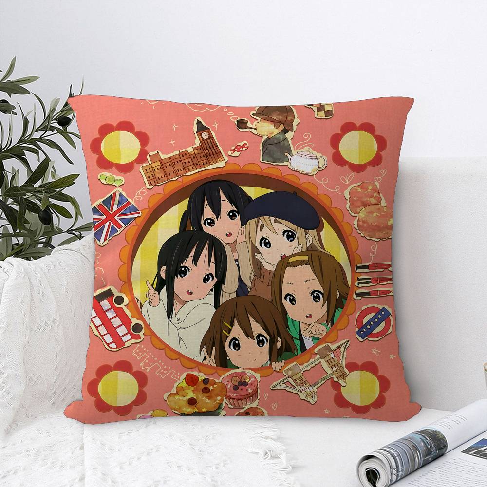 Japan Classic Anime Music K-On Pillow Cover Sofa Cushion Cover Home Room Decoration Children Gift