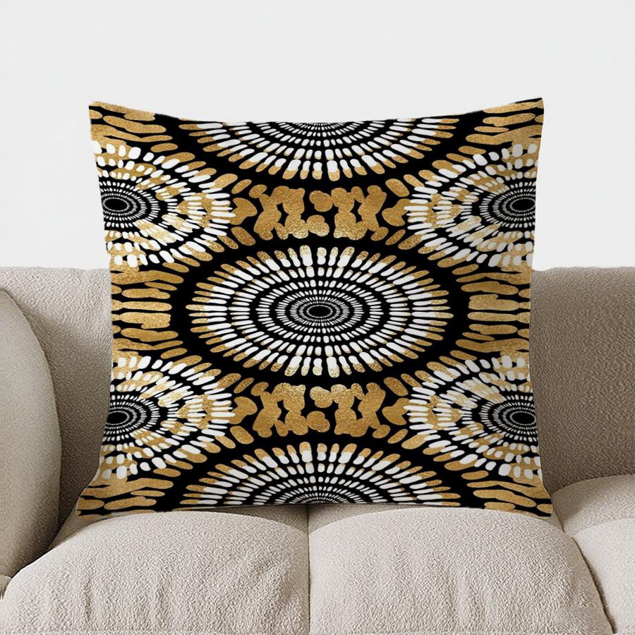 

Home Decor Wavy Pattern Geometric Pillow Pattern Cushion Cover Suitable for Sofa Bedroom Car Pillow Cover 16x16Inch