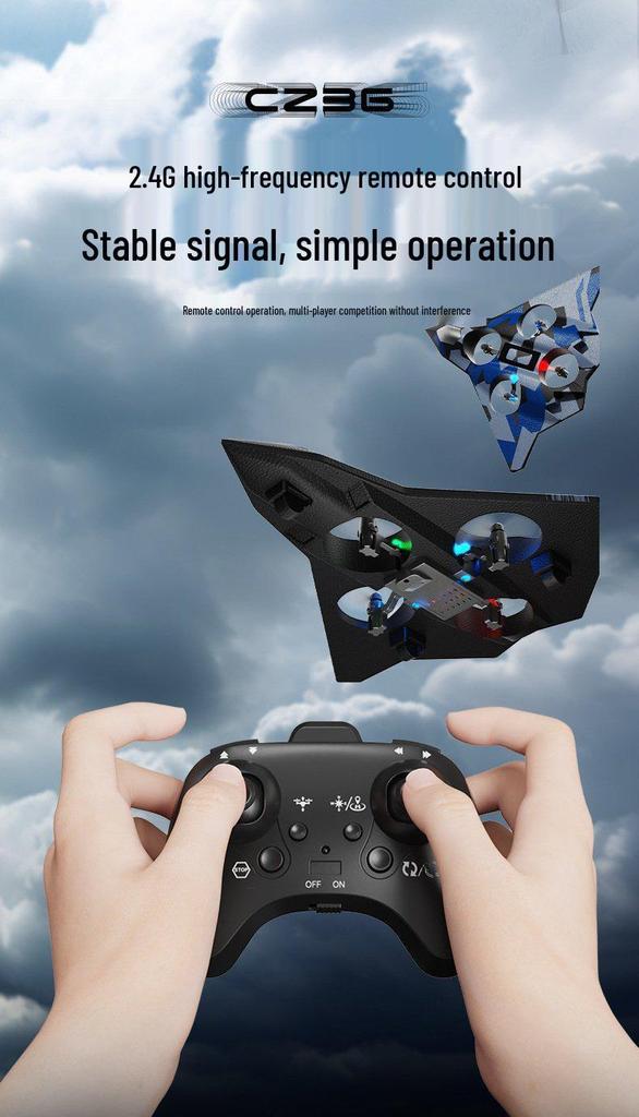 Cross-border Model Airplane Fighter: Durable Beginner Quadcopter Drone Remote Control Toy for Boys.