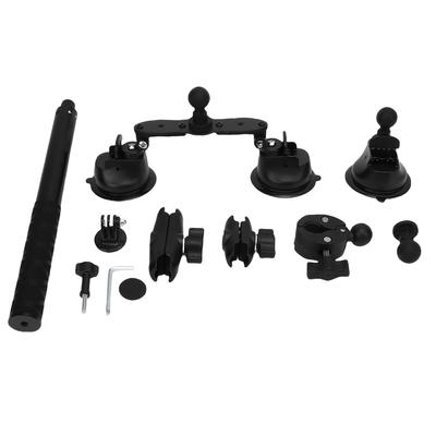 Triple Suction Cup Car Mount Kit Fit For Insta360 X5 X4 X3 X2 X One RS R Action Camera With 45.28in Selfie Stick Dual