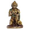 Lord Hanuman Idol In Sitting Position (18 X 11 Cm, Multicolored) Indian God Statues for Mandir Temple Pooja Room Office Corporate Gifts