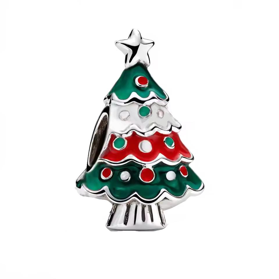 Christmas Cartoon Charm Beads Collection Pendant Charms Festive Santa Cute Animal Design Beads for Women DIY Jewelry Accessories