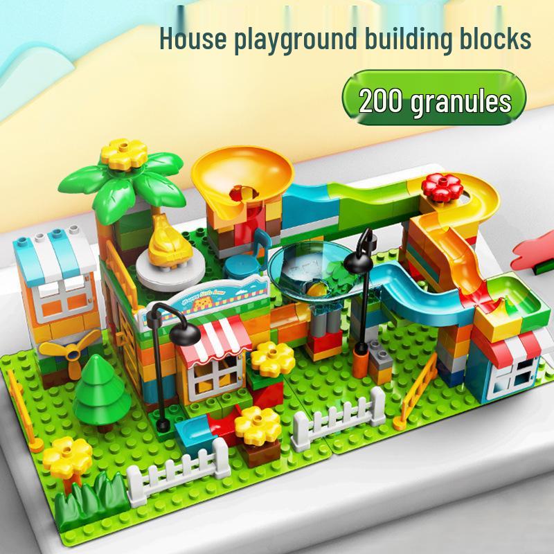 Rotating Windmill & Ferris Wheel Building Blocks Toy for Kids