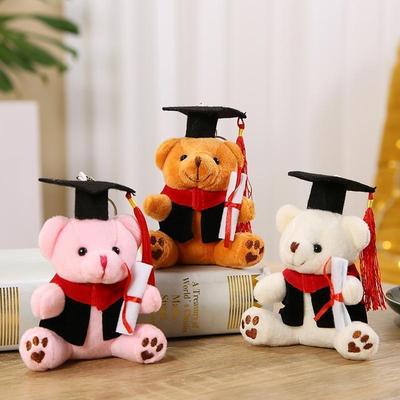 Doctor Bear Keychain Dr. Pendants Diy Graduation Flowers Bouquet Accessorie Bag Hanging Pendants Graduation Birthday Party Gift