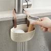 Kitchen Sink Holder Hanging Drain Basket Sponges Soap Holder Drying Rack Adjustable Drain Rack Faucet Holder Storage Organizer