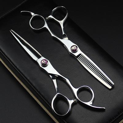 Stahl 6'' Schere Edelstein Haarschere Haarschnitt Ausdünnen Friseur Makas Haarschneideschere Friseurschere