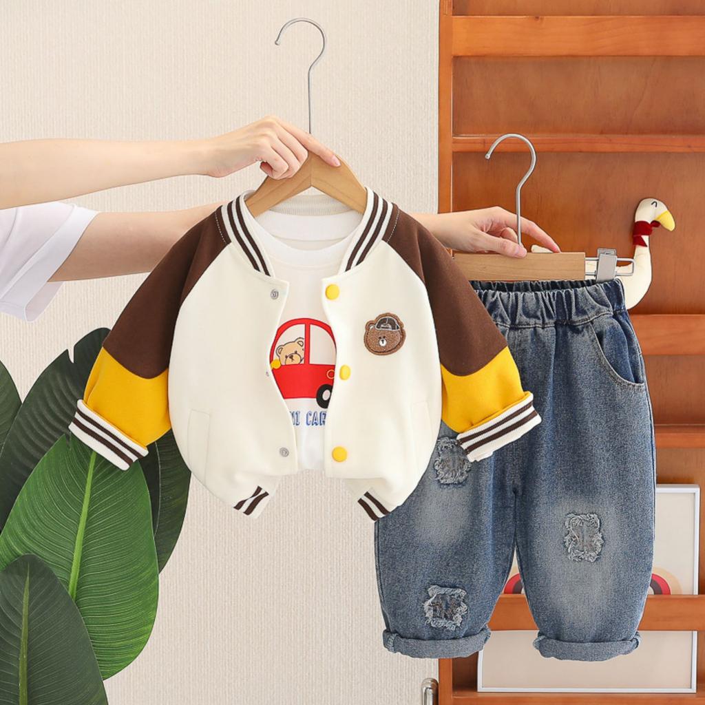 Uformelt langermet sett for barn, komfortable hverdagsantrekk