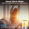 Night Light Bluetooth Speaker Alarm Clock, Sound Machine with White Noise, Touch Bedside Lamp, Dimmable Warm White Light, 48 RGB Color Changing,