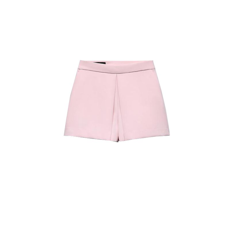 

Spring New Arrival American Preppy Style Temperament Wild High Waist Shorts Front Gathers Culottes 2775600 Pink L