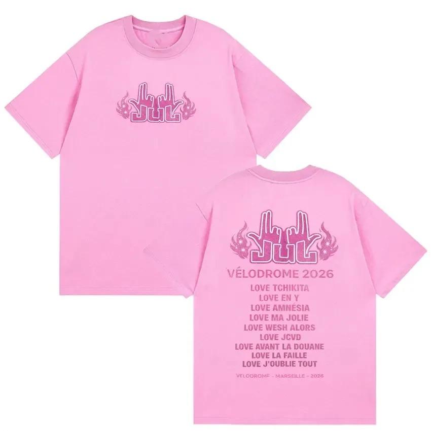 

Jul Velodrome 2026 Concert Tracklist Graphic TShirt French Rapper Unisex Casual Cotton Streetwear Tops TShirt S