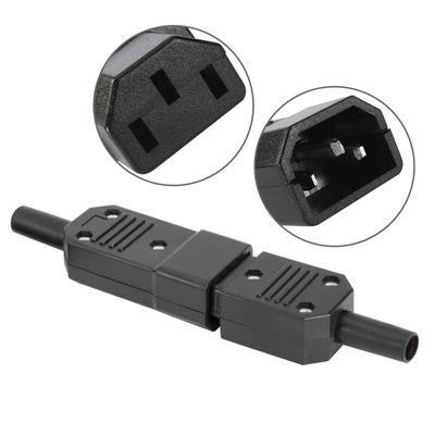 Paquete de 5 conectores de toma de corriente IEC 320, adaptador en línea macho C14/hembra C13 para electrodomésticos y oficinas