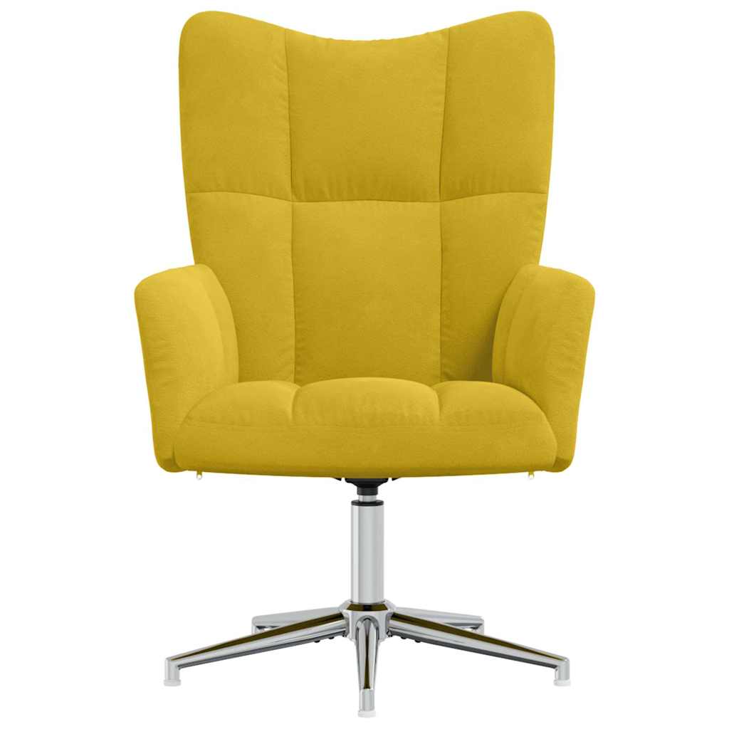 Vidaxl Armchair, Mustard Yellow, Upholstered In Velvet