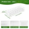 4Pcs Tea Bag Storage Box Acrylic Transparent Tea Packet Drawer Organizer with 8 Divider for Kitchen Cabinet Countertop