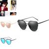 Stylish And Chic Women Ladies Retro Cat Eye Sunglasses Featuring Reflective Fashion Design