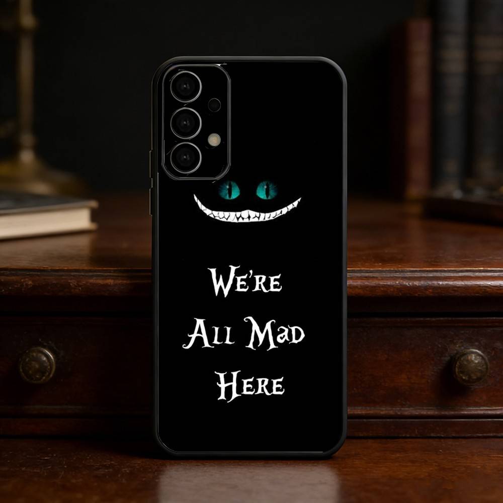 C-Cheshire Cat Cool Eye Alice phone Case For Samsung S25,24,21,22,23,30,Ultra,20,Plus,Fe,Lite,Note Soft Black Cover