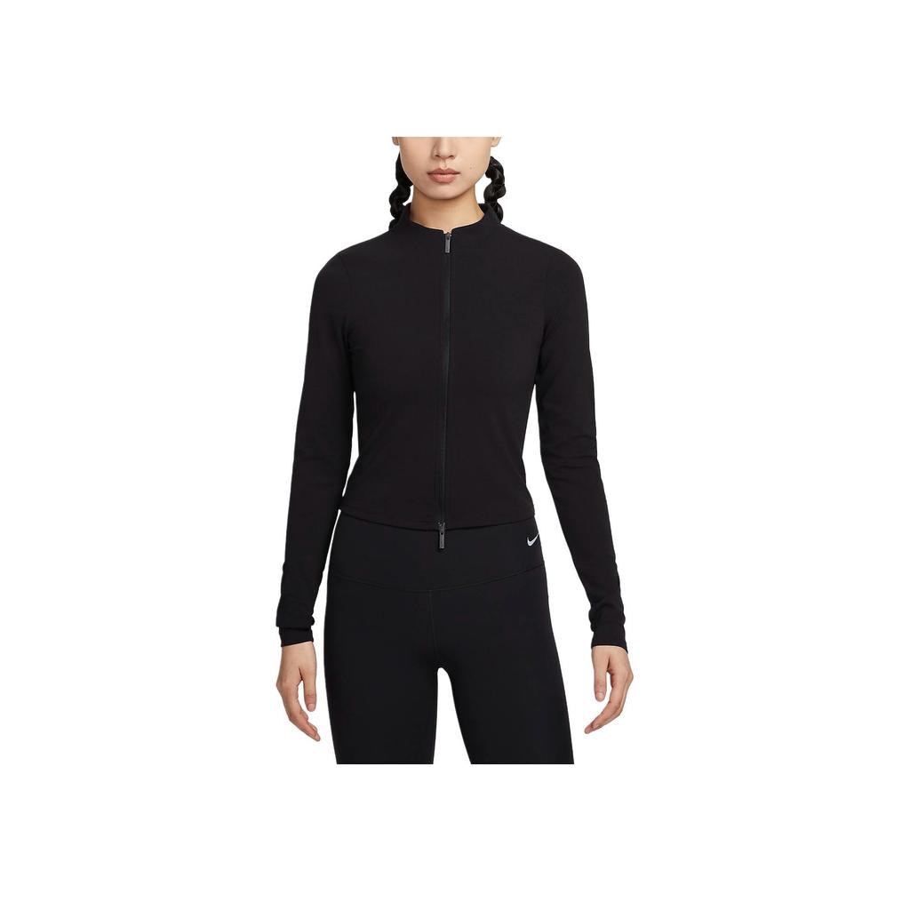 Nike Zenvy Air Series Quick-Dry Full-Length Zip-Up Long Sleeve Cardigan Sweatshirt Women Outerwear Black Cool-Gray FV7424010