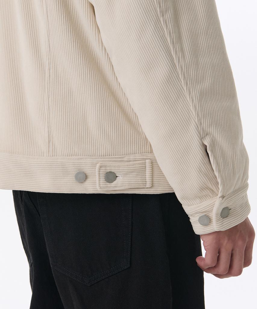 Musinsa Standard Corduroy Oversized Padded Trucker Jacket [Cream]