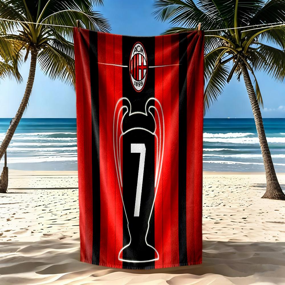 AC Mailand Strandtuch Superweiche Mikrofaser Schnelltrocknendes Gewebe Bequem Leicht Geeignet Für Schwimmen Fitnessstudio Camping Yoga Urlaub