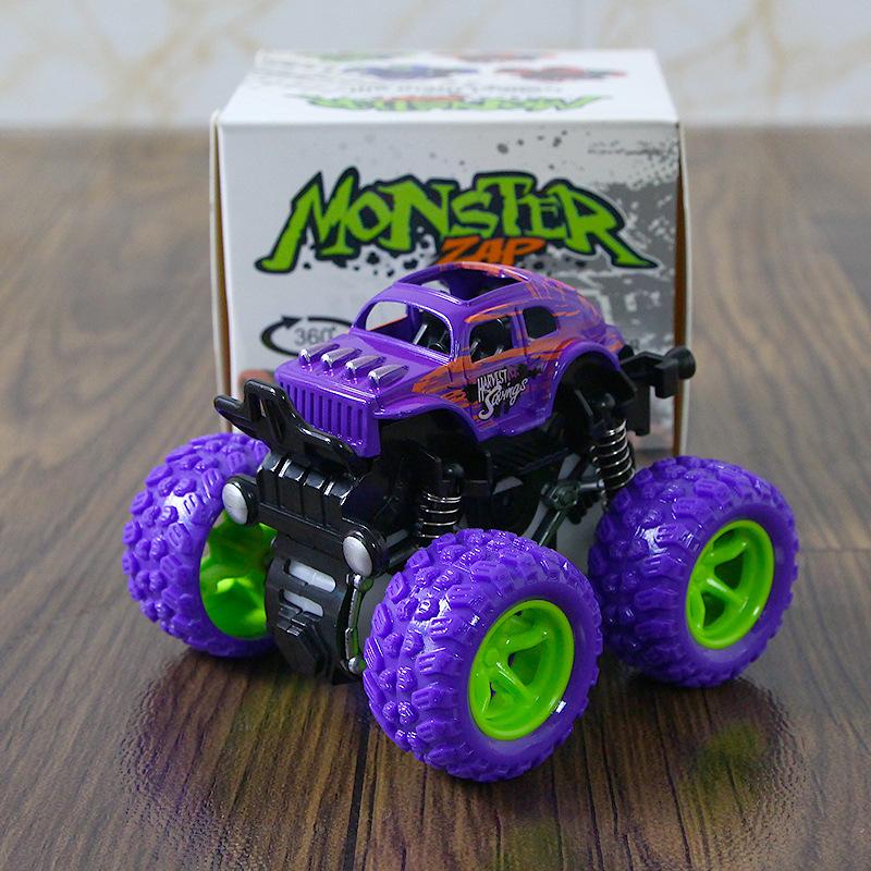 Farmer Stunt Car Inertia 4x4 Dual Inertia Stunt Green Climbing 360° Spin Flip Shock Thickened Tires Off-Road Scooter Toy Car As a Halloween Gift
