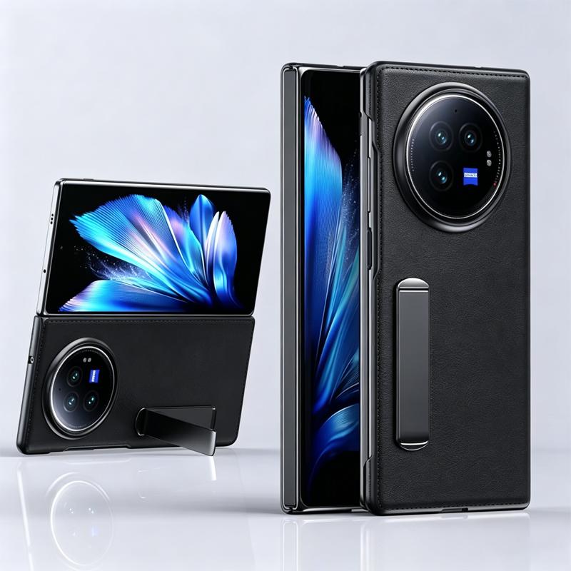 ESCASE Hülle für Vivo X Fold 6 Leder-Rückseite Hülle für VIVO X FOLD 6