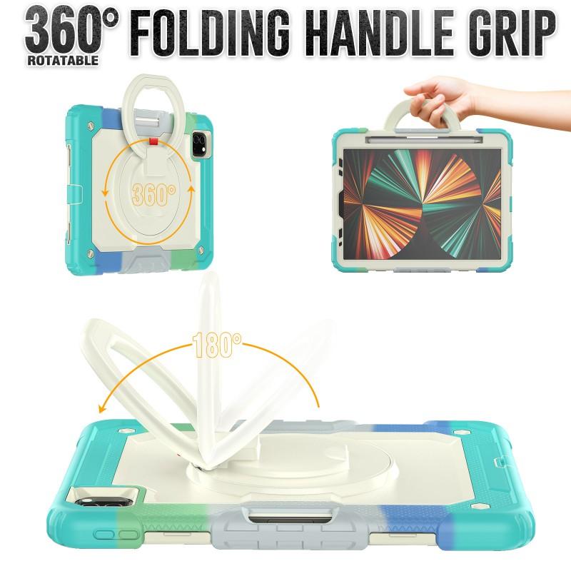 Rotating Handle Case IPad Air 5 With Stand Shockproof Silicone PC Cover 10.2/10.9 Inch Tablets
