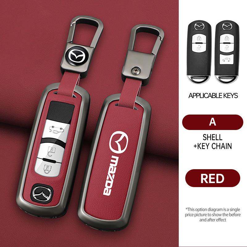 Kiváló Minőségű Bőr Autó Távirányító Kulcstartó Tok Héj Mazda 3 Alexa CX30 CX-4 CX5 CX-5 CX8 CX-8 CX-30 CX9 CX-9 Kiegészítők