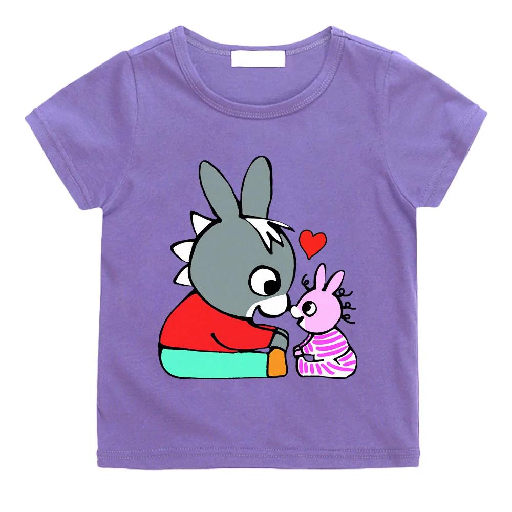 Lane Trotro 100%Cotton Cartoon T-shirts Children Boysgirls Short Sleeve Breathable Kawaii Kids High Quality O-neck Tshirts Tee