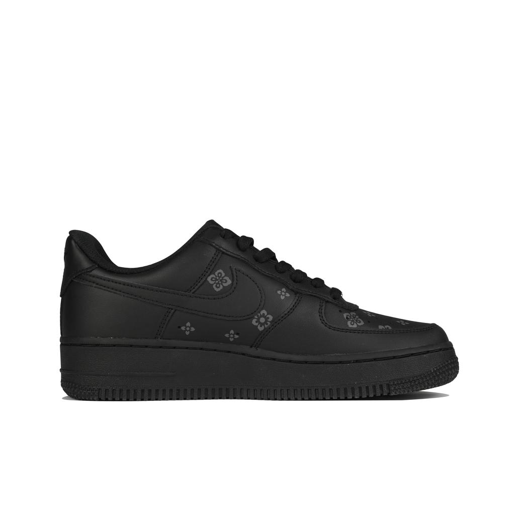 Nike Air Force 1 Low Top Skateboard Shoes Men's Black Silver CW2288-001(Team-)-Random Packaging Bags