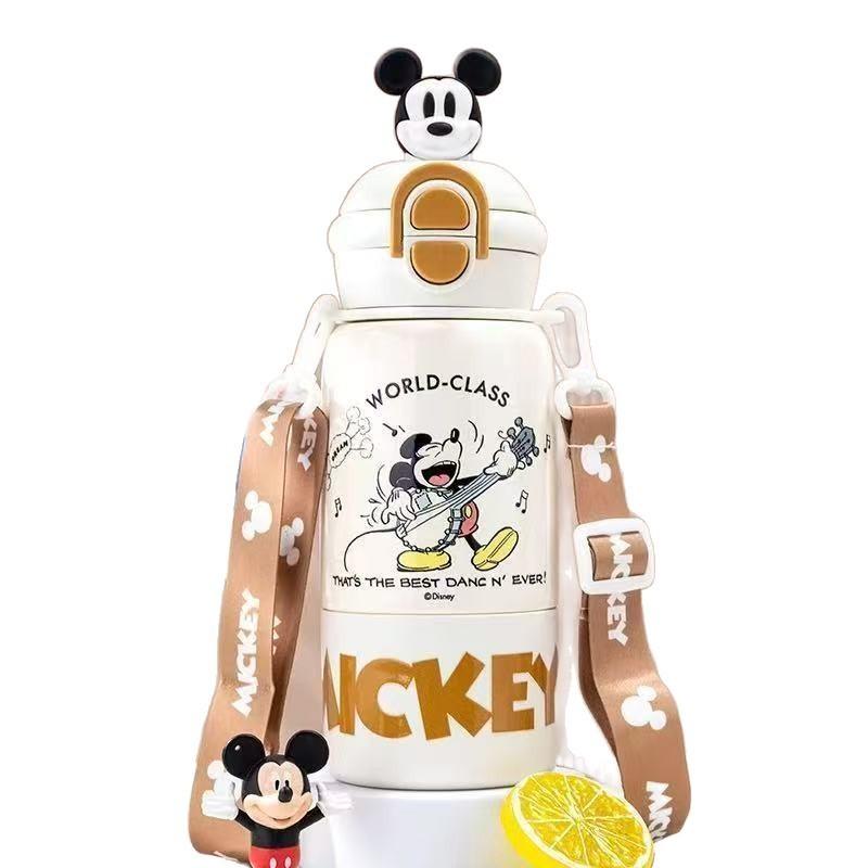 Mickey Mouse Insulated Travel Mug With Double Lid And Capacity For Kids And Students