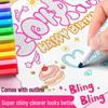 Dual-Outline Sandwich Glitter Highlighter for Journals and Handmade Drawings