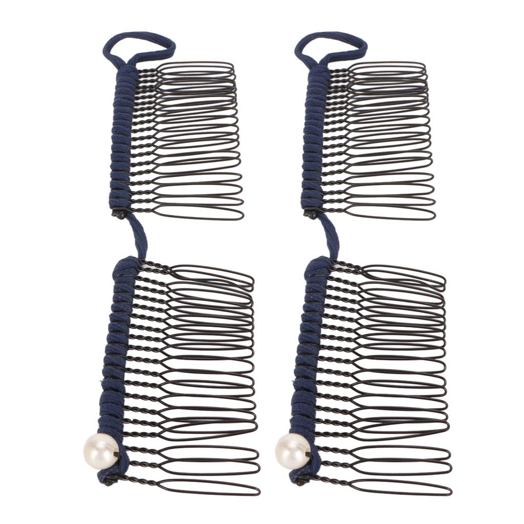 2pcs Banana Hair Clips Fashionable Stretchy Vintage Clincher Comb Tool for Women Thick Wavy Curly Hair