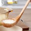 Heat Resistant Wooden Spoon with Long Hook-End Handle Ladle Scoops For Stirring Soup Stews And Hot Dishes Kitchen Tool