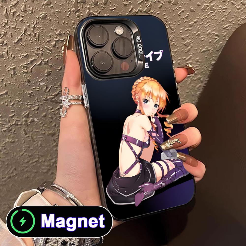 

Date a Live Yamai Kaguya Translucent MagSafe Mobile Phone Case for iPhone 17 16 15 14 13 12 11 Air Pro Max Plus Colorful Cover iPhone 11