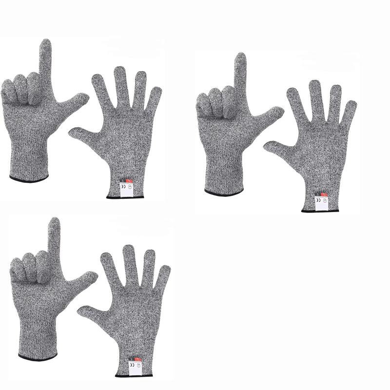 Anti Cutting Gloves Grade 5 HPPE Scratch Resistant Glass Cutting Safety Protective Gloves Food Grade Anti Cutting Gloves Cheap