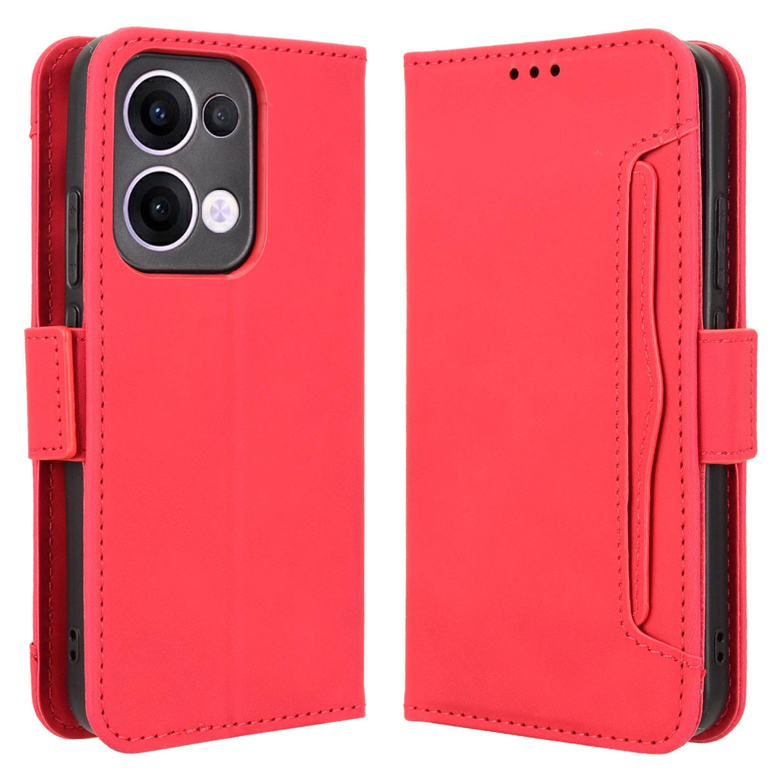 

Для Oppo Reno13 5G (Глобальний) Шкіряний чохол-гаманець для телефону з численними слотами для карток C