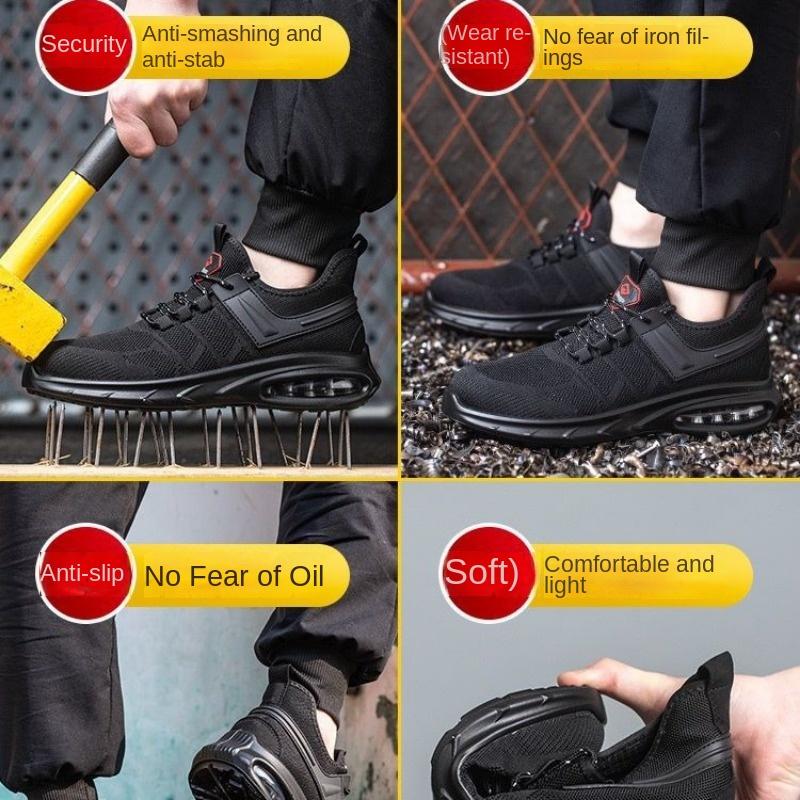 Labor Insurance Shoes Men's Anti-smashing, Anti-piercing, Breathable and Comfortable Steel Bag Head Safety Shoes