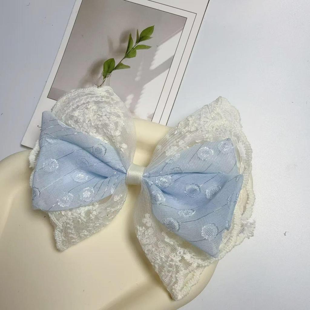 Dopamine Spring Lace Bow Hair Clip - Fairy Forest Style