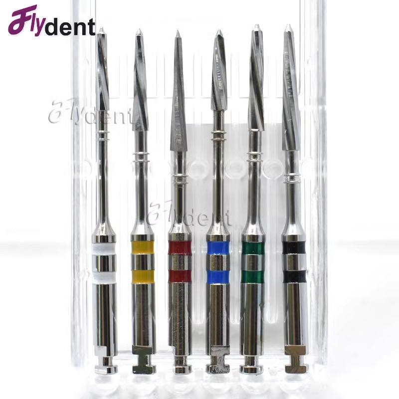 Dental Stainless Steel Reamers Drills For Screw Post Clinic Lab Material 6Pcs In Pack