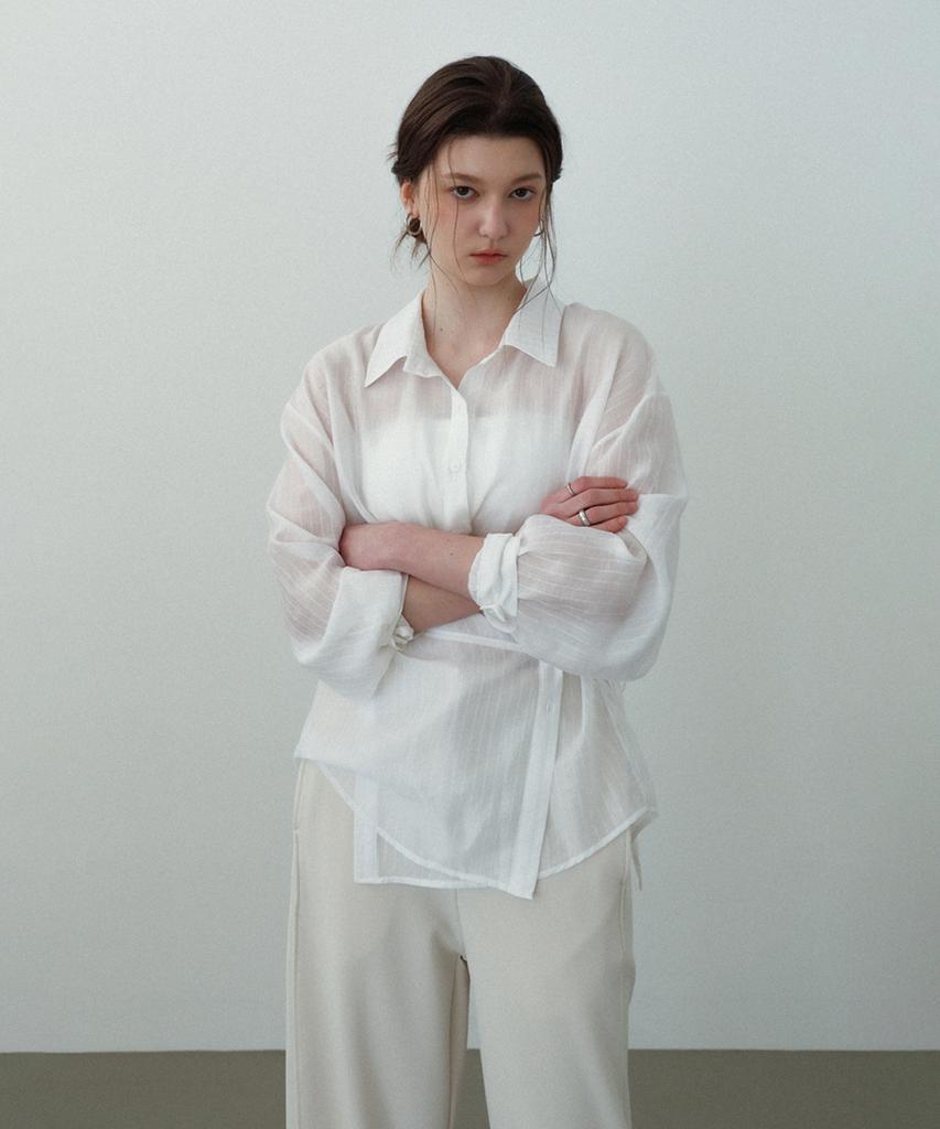 SIEERING Aira Two-Way Wrap Shirt_[Ivory]