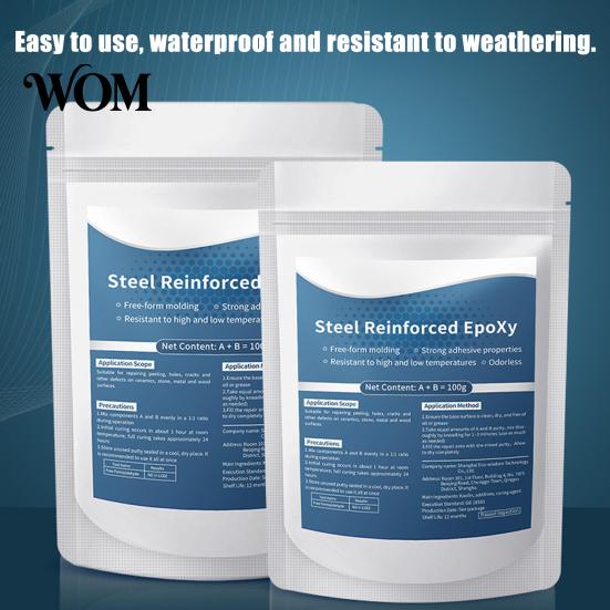 Multipurpose Epoxy Clay 1/2Pcs 100G Steel Reinforced Putty, Multi-Purpose Sculpt for Cracks, Leak Fix, AB Putty Filling, Fast Repair Metal,