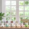 Dropshiping Sloth Planter With Bamboo Tray Indoor Outdoor Ceramic Animal Planters Pots Succulent Plant Pot for Air Plant