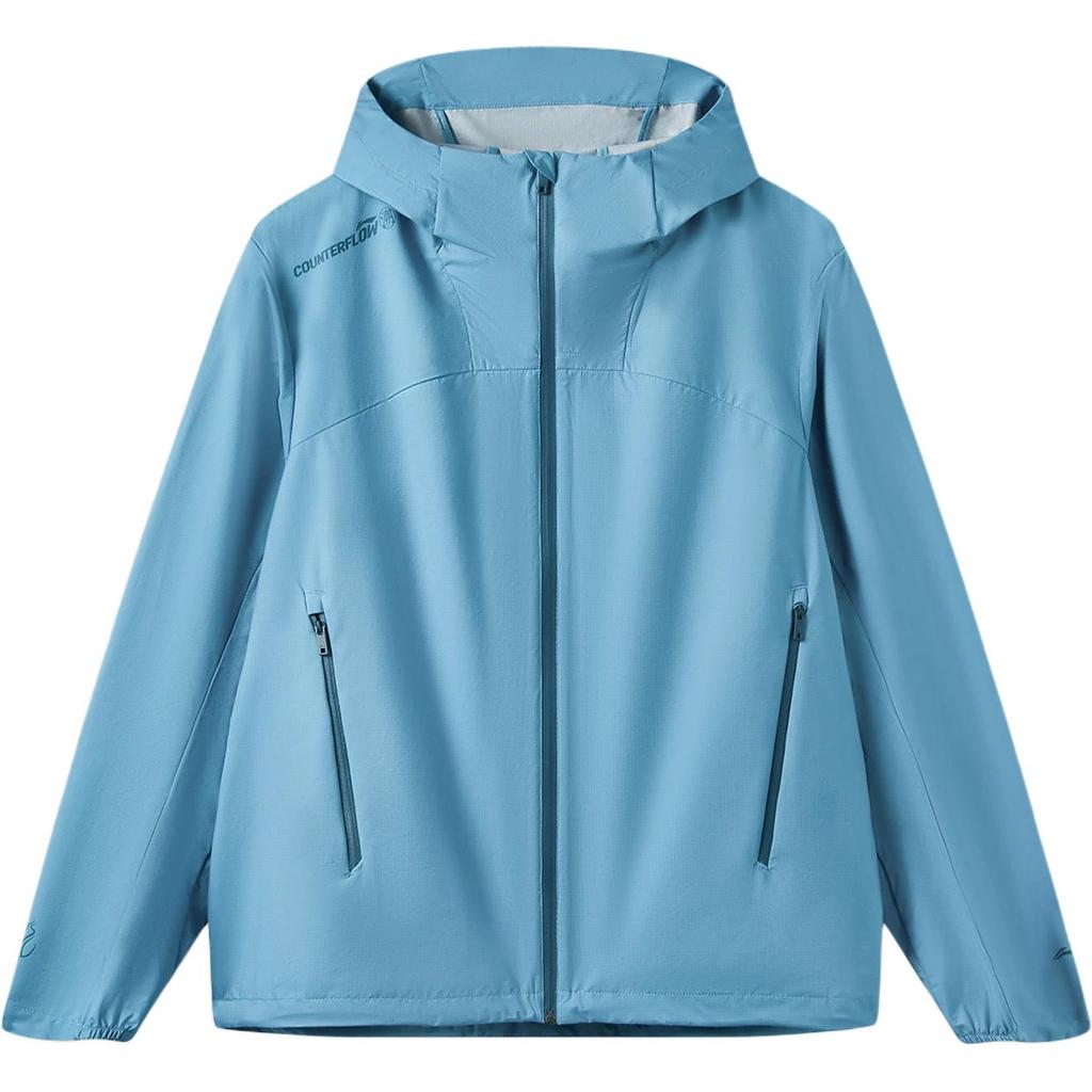 Men's Li-Ning Outdoor Counterflow Jackets Unisex Opals Blue Hooded (Non-detachable) Moderate