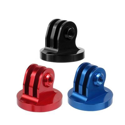 1x For Gopro Tripod Mount Adapter 1/4 Thread Adapter CNC Aluminium Alloy for Go Pro Hero 12 11 10 9 8 7 Action Camera Accessory